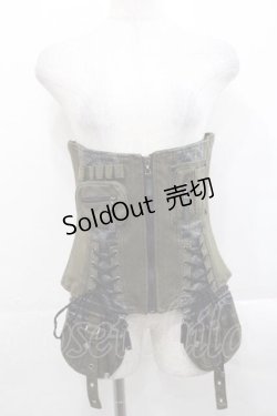 画像1: Qutie Frash / ミリタリーコルセット  カーキ I-25-11-18-083-QU-TO-SA-ZI