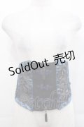 Qutie Frash / チャイナボタンリボンコルセット  黒Ｘ青 I-25-11-18-084-QU-TO-SA-ZI