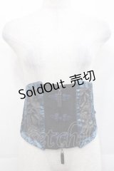 Qutie Frash / チャイナボタンリボンコルセット  黒Ｘ青 I-25-11-18-084-QU-TO-SA-ZI