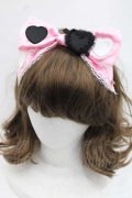 LOLITAその他(お買取対象外) / ハートアップリケカチューシャ  ピンク I-25-11-18-088-LO-AC-SA-ZI