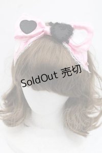 LOLITAその他(お買取対象外) / ハートアップリケカチューシャ  ピンク I-25-11-18-088-LO-AC-SA-ZI