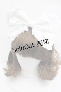 榛果可可花束(BacioBouquet)（海外ロリータブランド） / リボンカチューシャ  ホワイト I-25-11-18-089-LO-AC-SA-ZI