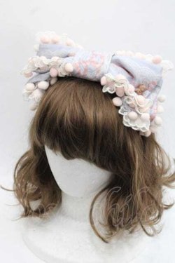 画像1: Lullaby（海外ロリータブランド） / Bear’s Lullaby カチューシャ  サックス I-25-11-18-092-LO-AC-SA-ZI