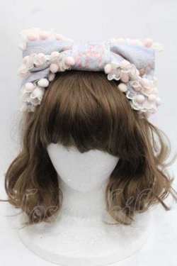 画像2: Lullaby（海外ロリータブランド） / Bear’s Lullaby カチューシャ  サックス I-25-11-18-092-LO-AC-SA-ZI