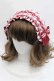 画像1: metamorphose / ヘッドドレス風カチューシャ(ギンガム)  赤Ｘ白 I-25-11-18-094-ME-AC-SA-ZI (1)