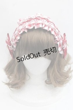 画像2: metamorphose / ヘッドドレス風カチューシャ(ギンガム)  赤Ｘ白 I-25-11-18-094-ME-AC-SA-ZI
