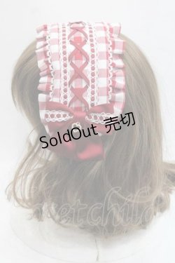 画像3: metamorphose / ヘッドドレス風カチューシャ(ギンガム)  赤Ｘ白 I-25-11-18-094-ME-AC-SA-ZI