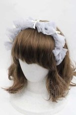 画像1: LOLITAその他(お買取対象外) / チュール&ミニリボンカチューシャ  サックス I-25-11-18-095-LO-AC-SA-ZI (1)