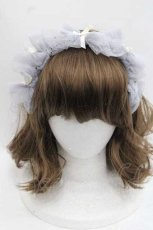 画像2: LOLITAその他(お買取対象外) / チュール&ミニリボンカチューシャ  サックス I-25-11-18-095-LO-AC-SA-ZI (2)