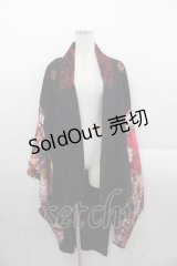 Qutie Frash / 着物袖カーディガン  黒Ｘピンク I-25-11-18-018-QU-TO-SA-ZI