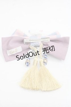 画像2: Cute.Q / うさぎ&つまみ細工リボンクリップ  サックス×ピンク I-25-11-18-101-EL-ZA-SA-ZI