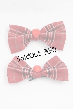 画像1: YUPBRO（海外ロリータブランド） / Little Red Riding Hood リボンクリップ  レッド I-25-11-18-105-LO-ZA-SA-ZI