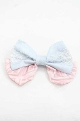 Nyanya / 山茶歌謡リボンクリップ  浅葱 I-25-11-18-106-EL-ZA-SA-ZI