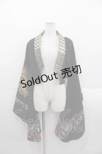 Qutie Frash / 着物ショートカーディガン  黒 I-25-11-18-019-QU-TO-SA-ZI