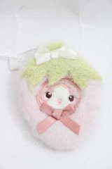 momo物語（海外ロリータブランド） / いちごふわふわブローチ  ピンク I-25-11-18-109-LO-ZA-SA-ZI