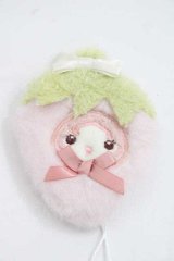 momo物語（海外ロリータブランド） / いちごふわふわブローチ  ピンク I-25-11-18-110-LO-ZA-SA-ZI