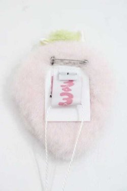 画像2: momo物語（海外ロリータブランド） / いちごふわふわブローチ  ピンク I-25-11-18-110-LO-ZA-SA-ZI