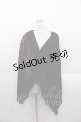 Qutie Frash / 龍プリントフードケープ  黒Ｘ赤 I-25-11-18-020-QU-JA-SA-ZI