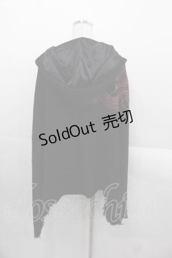 画像2: Qutie Frash / 龍プリントフードケープ  黒Ｘ赤 I-25-11-18-020-QU-JA-SA-ZI