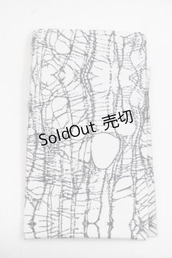 画像1: alice auaa / Netタイツ M-L ホワイト×ブラック I-25-11-18-124-AA-ZA-SA-ZI