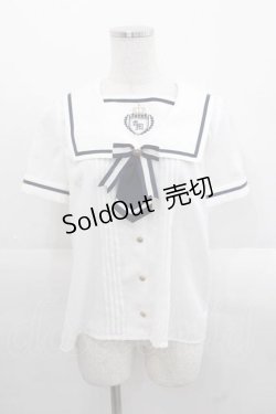 画像1: Amavel / Crown Emblemスクエアセーラーブラウス  ネイビー I-25-11-18-003-CA-BL-SA-ZI