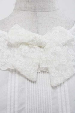 画像3: PINK HOUSE / バラレース衿半袖ブラウス  ホワイト I-25-11-18-023-LO-BL-SA-ZI