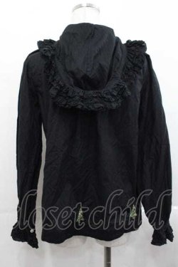 画像2: PINK HOUSE / 裾ツリー刺繍長袖フードブラウス  ブラック I-25-11-18-024-LO-BL-SA-ZI