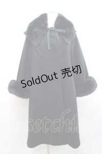 白英工作室(BitterSweet)（海外ロリータブランド） / ファー襟袖コート S ブラック I-25-11-18-027-LO-CO-SA-ZI