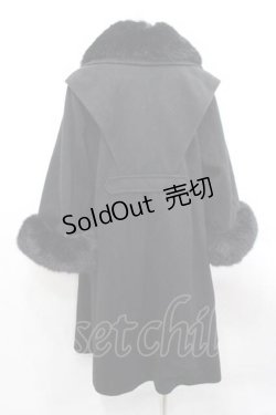 画像2: 白英工作室(BitterSweet)（海外ロリータブランド） / ファー襟袖コート S ブラック I-25-11-18-027-LO-CO-SA-ZI