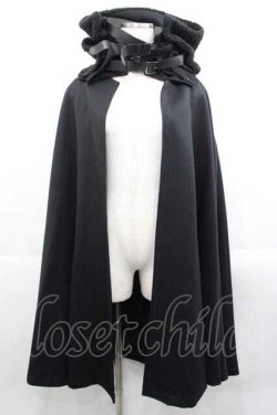 画像1: alice auaa / ファー襟ロングケープコート 3 ブラック I-25-11-18-029-AA-CO-SA-ZI