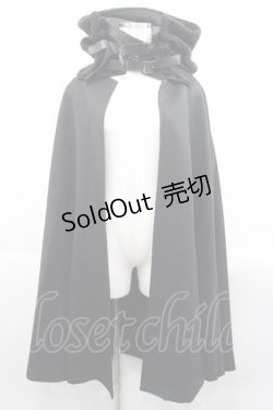 画像1: alice auaa / ファー襟ロングケープコート 3 ブラック I-25-11-18-029-AA-CO-SA-ZI