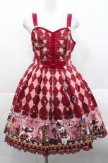 画像1: Angelic Pretty / TOY MARCHジャンパースカート  ボルドー I-25-11-18-031-AP-OP-SA-ZI (1)