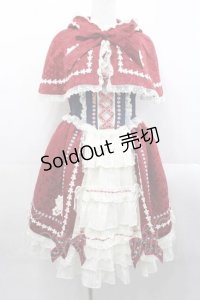 BABY,THE STARS SHINE BRIGHT / おとぎの国の赤ずきんちゃんジャンパースカート(ケープセット)  レッド I-25-11-18-034-BA-OP-SA-ZI