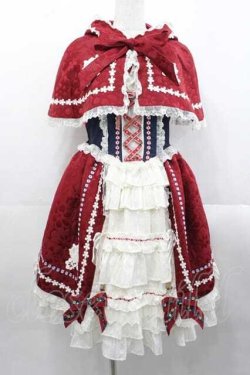 画像1: BABY,THE STARS SHINE BRIGHT / おとぎの国の赤ずきんちゃんジャンパースカート(ケープセット)  レッド I-25-11-18-034-BA-OP-SA-ZI