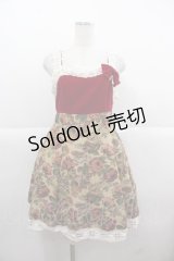 Angelic Pretty / 旧タグゴブランジャンパースカート  ボルドーＸブラウン I-25-11-24-048-AP-OP-SA-ZI