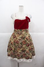 画像1: Angelic Pretty /別珍ゴブラン切替ジャンパースカート  ボルドーＸブラウン I-25-11-24-048-AP-OP-SA-ZI (1)