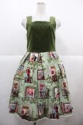 Shirley Temple / 窓柄ジャンパースカート 160CM グリーン I-25-11-24-056-ET-OP-SA-ZI