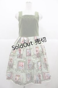 Shirley Temple / 窓柄ジャンパースカート 160CM グリーン I-25-11-24-056-ET-OP-SA-ZI