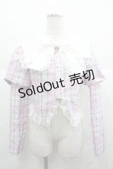 Ank Rouge / チェックプリンセススリーブトップス  ピンクチェック I-25-11-24-006-CA-TO-SA-ZI