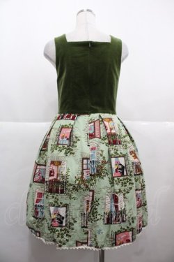 画像2: Shirley Temple / 窓柄ジャンパースカート 160CM グリーン I-25-11-24-056-ET-OP-SA-ZI