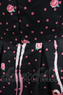 画像3: Emily Temple cute / ROSEブーケノースリーブワンピース  黒Ｘピンク I-25-11-24-058-ET-OP-SA-ZI