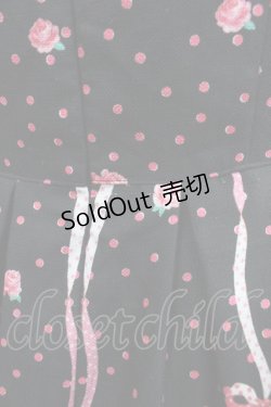 画像3: Emily Temple cute / ROSEブーケノースリーブワンピース  黒Ｘピンク I-25-11-24-058-ET-OP-SA-ZI