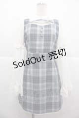 Ank Rouge / モノグラムロゴひめそでワンピース  ブルー I-25-11-24-061-CA-OP-SA-ZI