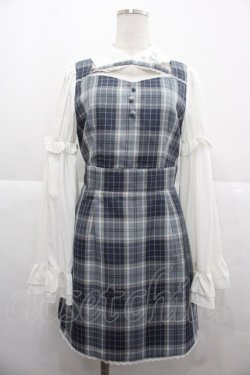 画像1: Ank Rouge / モノグラムロゴひめそでワンピース  ブルー I-25-11-24-061-CA-OP-SA-ZI