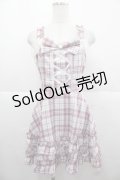 Princess Melody / チェックフリルジャンパースカート  ピンクチェック I-25-11-24-064-EL-OP-SA-ZI