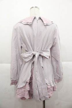 画像2: Ank Rouge / スカラップ衿チェックコンビネゾン  ピンク I-25-11-24-071-CA-OP-SA-ZI