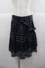 Jane Marple / レジメンタル切替スカート  ネイビー I-25-11-24-077-JM-SK-SA-ZI