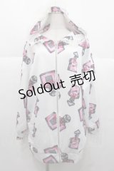 MA*RS / オリジナルプリントパーカー  白Ｘピンク I-25-11-24-008-EL-TO-SA-ZI