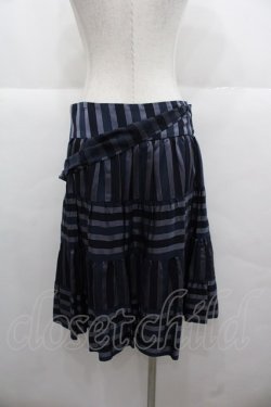 画像2: Jane Marple / レジメンタル切替スカート  ネイビー I-25-11-24-077-JM-SK-SA-ZI