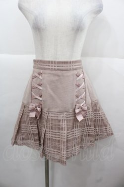 画像1: Ank Rouge / スピンドールレース重ねプリーツスカート  ピンク I-25-11-24-080-CA-SK-SA-ZI